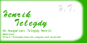 henrik telegdy business card